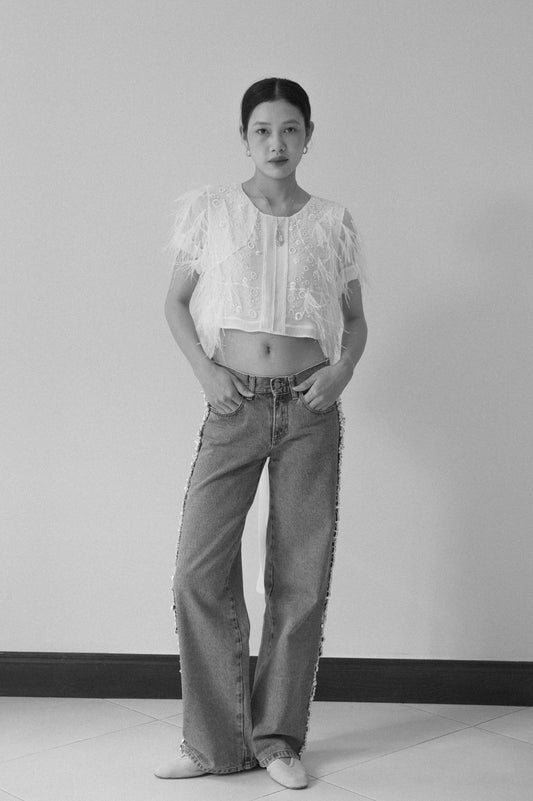 Elysia Feather Top