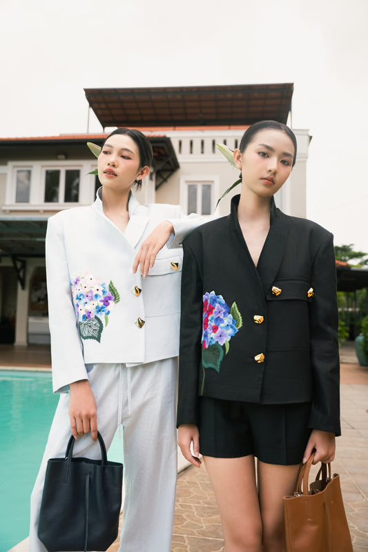 Hydrangea Linen Vest