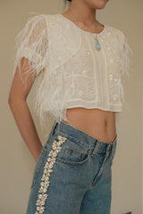Elysia Feather Top
