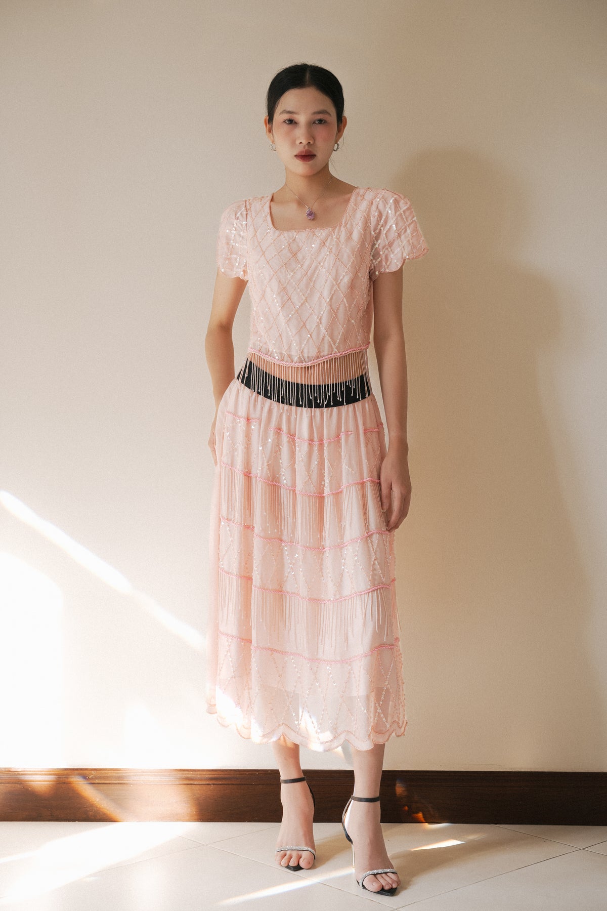Roselle Fringe Pink Set