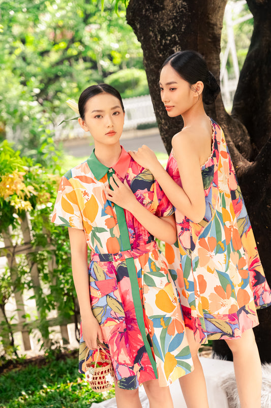 Verde Bloom Shirt Dress