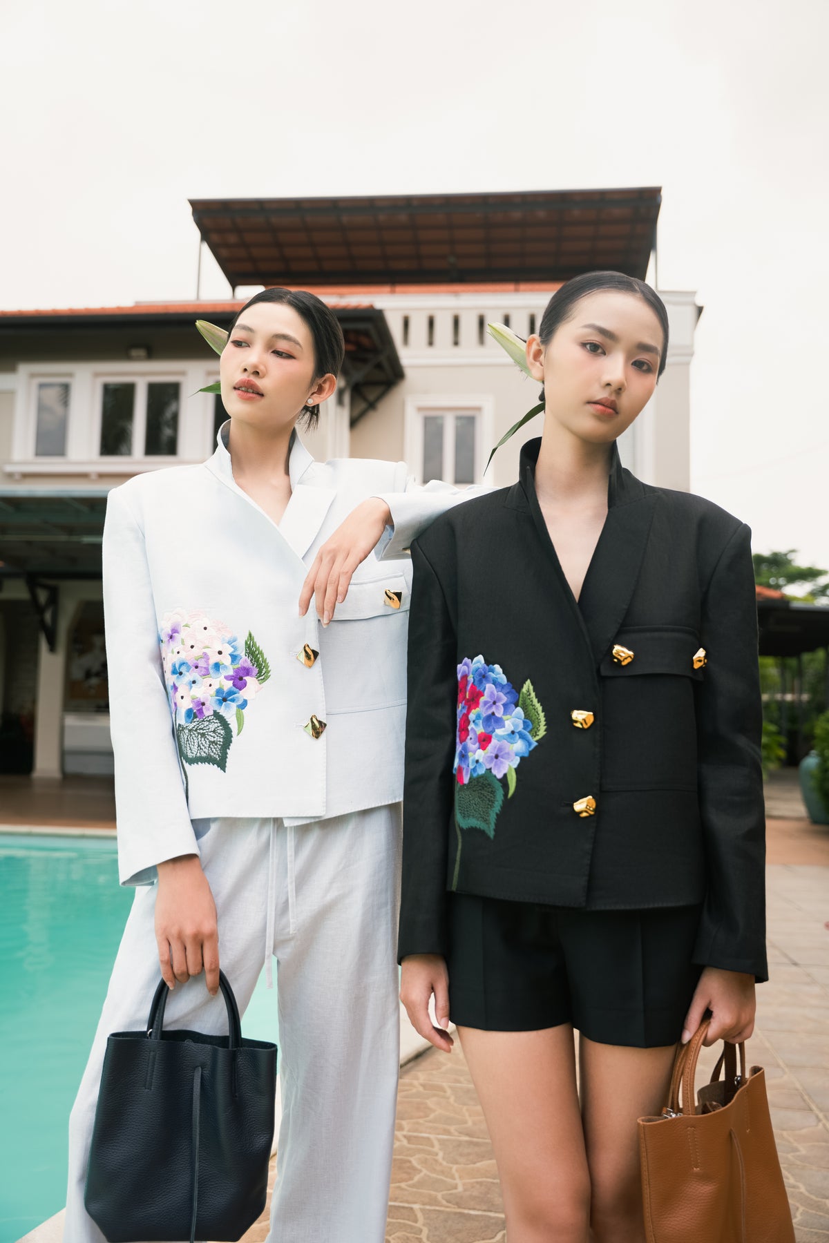 Hydrangea Linen Vest