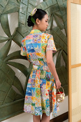 Garden Mosaic Shirt Dress