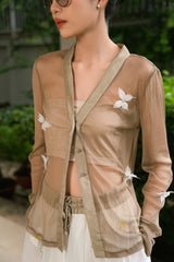 Nude Butterfly Sheer