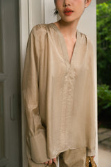 Sandstone Satin Blouse
